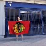 Rico Industries NHL Chicago Blackhawks 3-Foot by 5-Foot Single Sided Banner Flag with Grommets