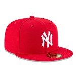 New Era 59Fifty New York Yankees SC WH Fitted Hat (Red/White) Men's MLB Cap