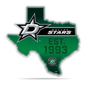 Rico Industries NHL Dallas Stars State Shape Shape Cut Pennant - Home and Living Room Décor - Soft Felt EZ to Hang