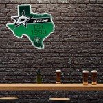 Rico Industries NHL Dallas Stars State Shape Shape Cut Pennant - Home and Living Room Décor - Soft Felt EZ to Hang