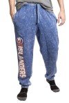 Calhoun NHL Mens Acid Wash Cotton Fleece Athletic Jogger Style Sweatpants (Large, New York Islanders)