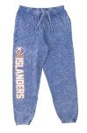 Calhoun NHL Mens Acid Wash Cotton Fleece Athletic Jogger Style Sweatpants (Large, New York Islanders)