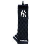 Team Golf New York Yankees Checkered Scrubber Design Embroidered Golf Towel, 100% Cotton