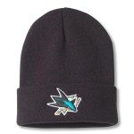 AMERICAN NEEDLE San Jose Sharks NHL National Hockey League Team Terrain Knit Beanie Cap, Black (24010A-SJS-BLK)