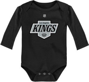 Outerstuff NHL Newborn & Infants 0-24 Months Primary Logo Long Sleeve Bodysuit Creeper Romper (Los Angeles Kings - Black, 0/3 Months)