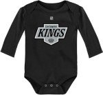 Outerstuff NHL Newborn & Infants 0-24 Months Primary Logo Long Sleeve Bodysuit Creeper Romper (Los Angeles Kings - Black, 0/3 Months)