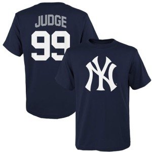Aaron Judge New York Yankees MLB Kids Youth 8-20 Navy Official Player Name & Number Jersey T-Shirt (US, Numeric, 10, 12, Regular, Navy)