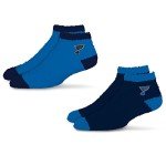 For Bare Feet Unisex NHL St. Louis Blues Super Cozy Sleep Soft Two Pack Team Colors OSFM