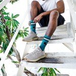 For Bare Feet NHL San Jose Sharks 4 Stripe Deuce Crew Sock Team Color MEDIUM