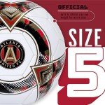 Franklin Sport MLS Atlanta United Soccer Ball - Official Size 5 Soccer Ball - Regulation Size + Weight Soccer Ball for Kids + Adults - Boys + Girls Soccer Ball - Air Pump Included