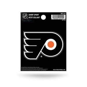 Rico Industries NHL Hockey Philadelphia Flyers Short Sport Decal 3.75' x 4.75' Die Cut Team Logo Short Sport Decal