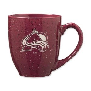 Rico Industries NHL Hockey Colorado Avalanche 16 oz Team Color Laser Engraved Speckled Ceramic Coffee Mug