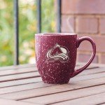 Rico Industries NHL Hockey Colorado Avalanche 16 oz Team Color Laser Engraved Speckled Ceramic Coffee Mug