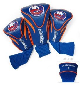 Team Golf NHL New York Islanders Contour Golf Club Headcovers (3 Count) Numbered 1, 3, & X, Fits Oversized Drivers, Utility, Rescue & Fairway Clubs, Velour lined for Extra Club Protection