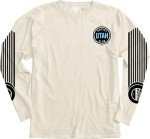Blue 84 Standard NHL Officially Licensed Long Sleeve T-Shirt Ringspun Ivory Sleeveshot