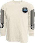 Blue 84 Standard NHL Officially Licensed Long Sleeve T-Shirt Ringspun Ivory Sleeveshot