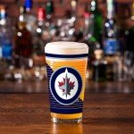 Rico Industries NHL Hockey Winnipeg Jets 16 oz Pint Glasses with Digitally Printed Logo, Set of 2 Classic Drinking Glasses, for Fans, Dishwasher Safe
