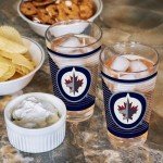 Rico Industries NHL Hockey Winnipeg Jets 16 oz Pint Glasses with Digitally Printed Logo, Set of 2 Classic Drinking Glasses, for Fans, Dishwasher Safe