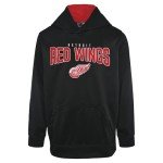 Outerstuff NHL Kids Youth 4-20 Power Play Logo Pullover Performance Hoodie Sweatshirt (Size 10-12, Detroit Red Wings - Black)