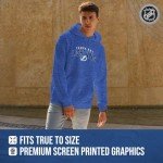 Wright & Ditson NHL Adult Unisex Powerplay Hooded Sweatshirt - Cotton Poly Fleece - Tagless and Comfortable (Tampa Bay Lightning - Royal, X-Large)