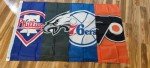 3x5 Philadelphi'a Four Teams Sports Fans Flag - Eagles, Phillies, Flyers, and 76ers - Heavy Duty Polyester, Vivid Color, Fade-Proof