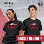 Wright & Ditson Adult NHL Heather Charcoal True Fan Hockey T-Shirt - Tagless Cotton Polyester Blend - Ultimate Comfort (Carolina Hurricanes - Charcoal, X-Large)