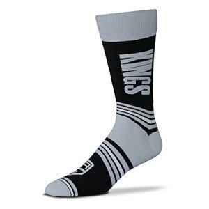 For Bare Feet NHL Los Angeles Kings Argyle Line Up Dress Sock Team Color OSFM