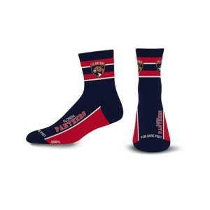 For Bare Feet NHL FLORIDA PANTHERS Lil' Deuce Quarter Sock Team Color Large