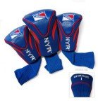 Team Golf NHL New York Rangers Contour Golf Club Headcovers (3 Count) Numbered 1, 3, & X, Fits Oversized Drivers, Utility, Rescue & Fairway Clubs, Velour lined for Extra Club Protection