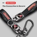 DNGNKNG Diamondbacks Leather Car Keychain Keyring for Diamondbacks Baseball Fans,Arizona Diamondbacks Car Key Fob Holder Keychain Lanyard,Souvenir/Gifts for Baseball Fans