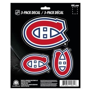 FANMATS NHL - Montreal Canadiens 3 Piece Decal Set, Red