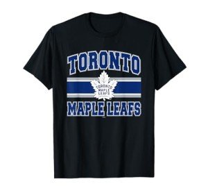 Toronto Maple Leafs Stripe Black Officially Licensed T-Shirt