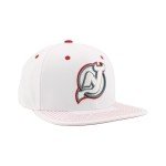 ZHATS Standard NHL Officially Licensed Adjustable Snapback Hat Flat Bill Z11 Pop White, One Size