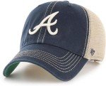 47 MLB Trawler Cooperstown Mesh Clean Up Adjustable Hat, Adult One Size Fits All (US, Alpha, One Size, Atlanta Braves Vintage Navy)