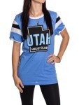 Calhoun NHL Utah Hockey Club Ladies Loose Fit Varsity Style Retro Lounge T-Shirt (Small)