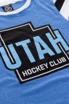 Calhoun NHL Utah Hockey Club Ladies Loose Fit Varsity Style Retro Lounge T-Shirt (Small)