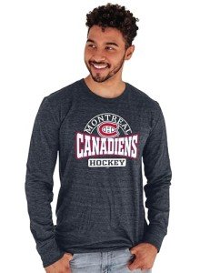 Blue 84 Men's Standard NHL Officially Licensed Tri-Blend Long Sleeve T-Shirt Beards, Team Color