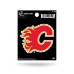 Rico Industries NHL Calgary Flames Die Cut Team Logo Short Sport Sticker