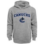 NHL Kids Youth 8-20 Official Team Lock Up Pullover Hoodie Sweatshirt (US, Numeric, 14, 16, Regular, Vancouver Canucks - Heather Grey)