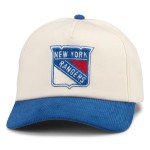 AMERICAN NEEDLE New York Rangers NHL Burnett Adjustable Snapback Baseball Hat, Cream/Royal (23020A-NYR-CRRY)