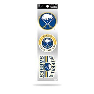 Rico Industries NHL Hockey Buffalo Sabres 3-Piece Retro Spirit Decals Retro Decal Set