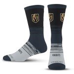 For Bare Feet NHL VEGAS GOLDEN KNIGHTS Elevate Premium Dress Crew Sock Team Color Large