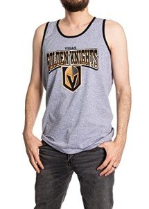 Calhoun NHL Surf & Skate Mens Gradient Print Contrast Trim Tank Top (Vegas Golden Knights, Large)