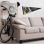 Rico Industries NHL Hockey Vegas Golden Knights Primary 12" x 30" Felt Wall Décor Pennant - Great for Home/Bed Room/Man Cave Décor