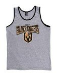 Calhoun NHL Surf & Skate Mens Gradient Print Contrast Trim Tank Top (Vegas Golden Knights, Large)