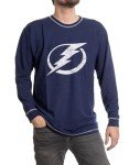 Calhoun Mens Officially Licensed NHL French Terry Long Sleeve Rashguard (Large, Tampa Bay Lightning)