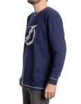 Calhoun Mens Officially Licensed NHL French Terry Long Sleeve Rashguard (Large, Tampa Bay Lightning)