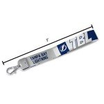 Rico Industries NHL Hockey Tampa Bay Lightning Standard Wrist Lanyard Key Chain, Cute Wristlet Strap Keychain Holder for Women Men Car Keys ID Badges Card Wallet Phone Camera