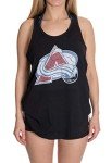 NHL Ladies Distressed Flowy Racerback Cover Up (Colorado Avalanche, Medium)