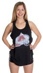 NHL Ladies Distressed Flowy Racerback Cover Up (Colorado Avalanche, Medium)